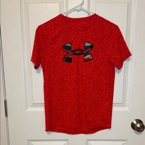 Under Armour Red Paint Splatter T-Shirt with Logo